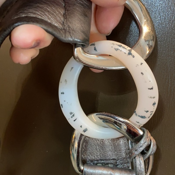 Michael Kors Grey Leather Shoulder Bag - Picture 9 of 10